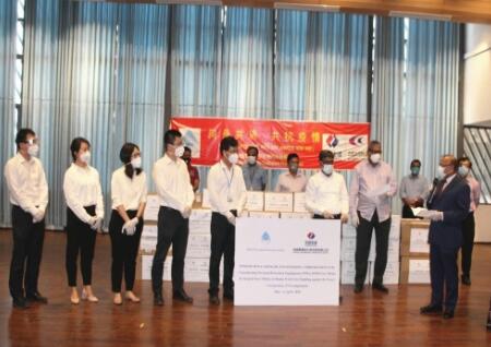 中國(guó)電建向孟加拉國(guó)政府部門捐贈(zèng)物資共克時(shí)艱