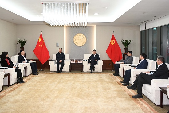 舒印彪、鄧建玲會見華北電力大學(xué)校長楊勇平