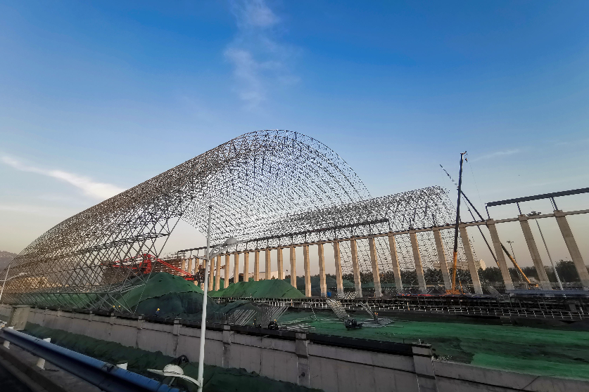 華能沁北電廠建成國內(nèi)單體最大煤棚