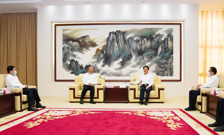 雷鳴山、韓君拜會(huì)安徽省委書(shū)記鄭柵潔