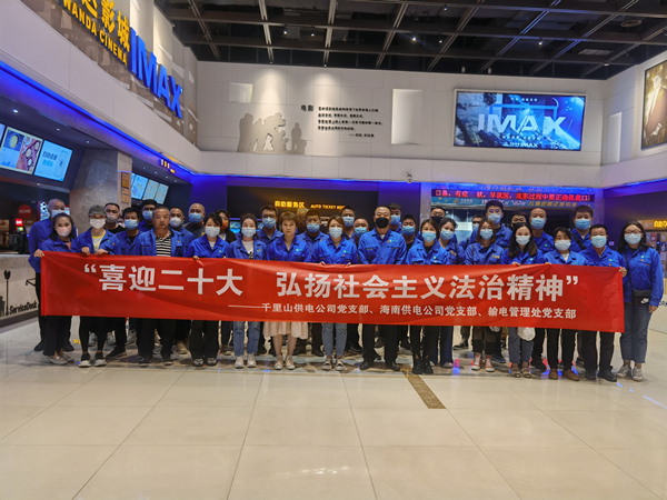 烏海供電公司多家黨支部聯(lián)合開展“喜迎二十大，弘揚(yáng)社會(huì)主義法治精神”主題觀影活動(dòng)