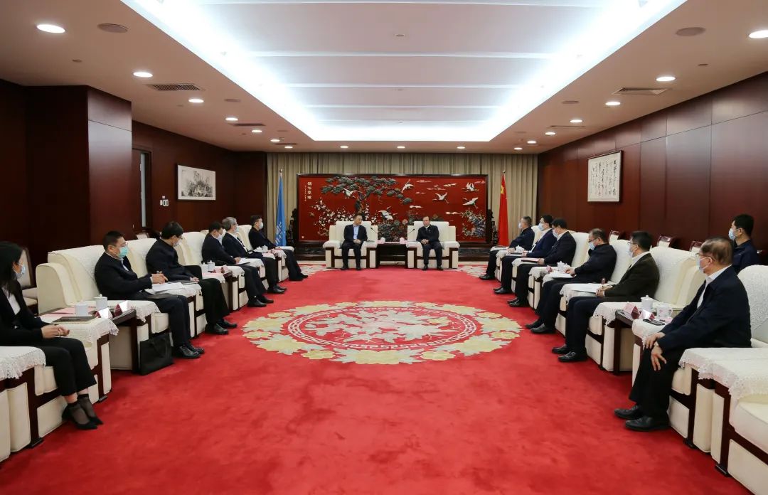 中國華電董事長江毅、總經(jīng)理葉向東會見中國大唐董事長鄒磊、總經(jīng)理劉明勝