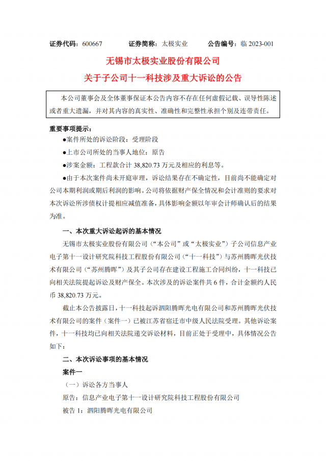 涉案金額3.88億！蘇州騰暉光伏被起訴