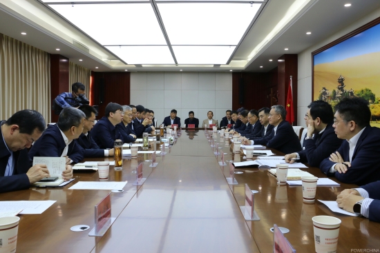 中國電建黨委副書記、總經(jīng)理王斌與酒泉市主要領導會談