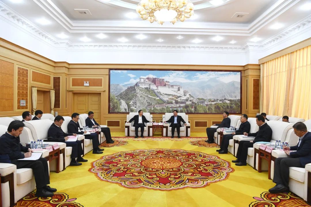 大唐集團黨組書記鄒磊拜會西藏自治區(qū)黨委書記王君正、自治區(qū)主席嚴(yán)金海