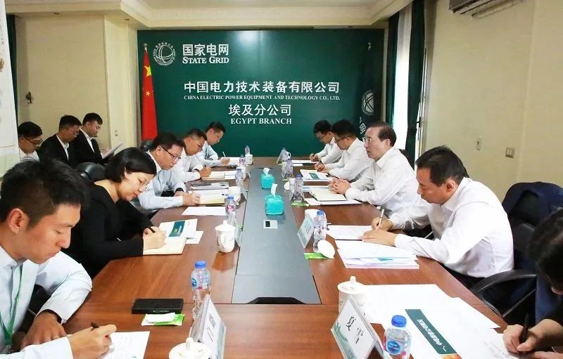 辛保安調(diào)研國(guó)網(wǎng)駐非辦、中電裝備埃及分公司