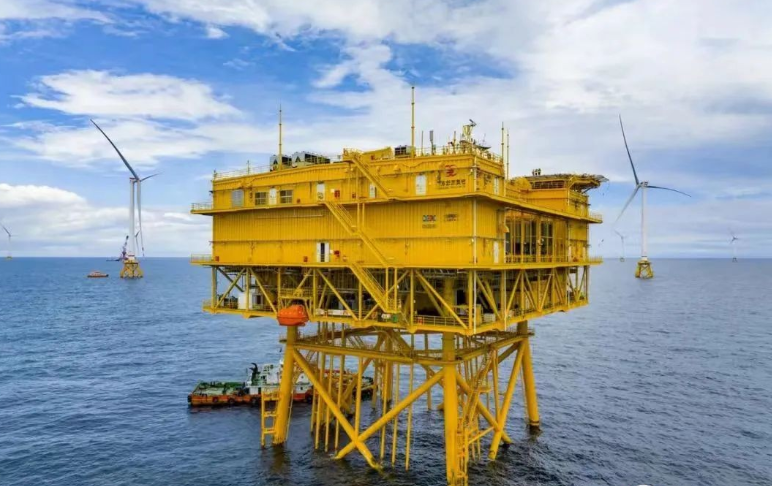 粵電青洲一升壓站倒送電及首回路并網成功