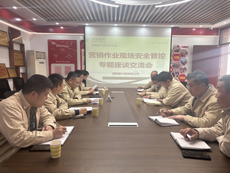 國(guó)網(wǎng)睢寧縣供電公司召開(kāi)營(yíng)銷(xiāo)作業(yè)現(xiàn)場(chǎng)安全管控專題座談交流會(huì)