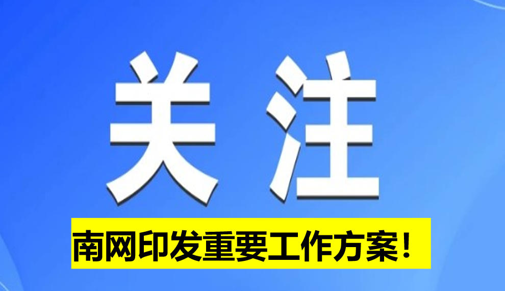 南網(wǎng)印發(fā)重要工作方案！